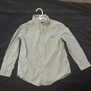 Polo by Ralph Lauren Green and White Button Down Shirt